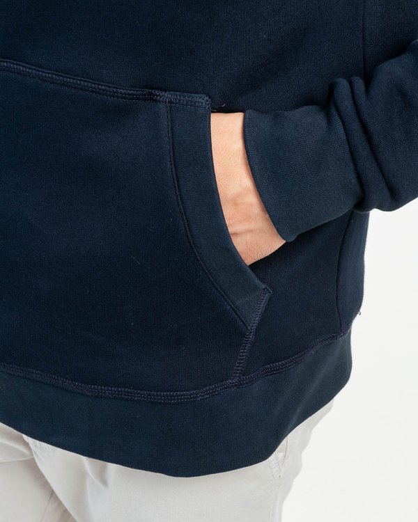 Sweat à capuche unisexe blason Le soleil se lève à l'Est bleu