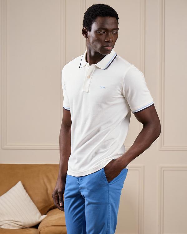 Polo Edison blanc