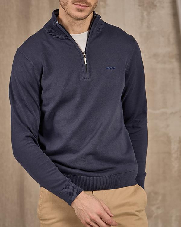 Pull col camionneur bleu