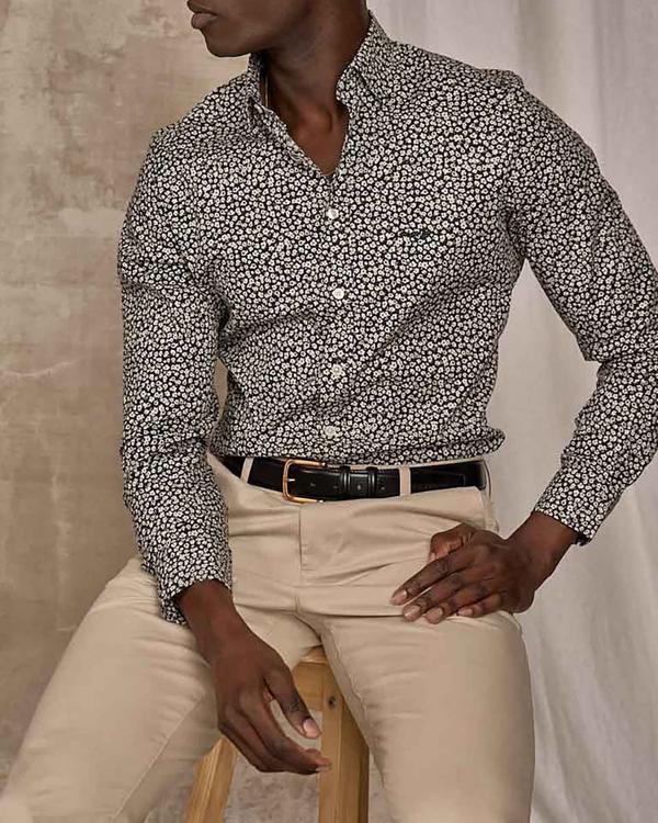 Chemise pétunias noir