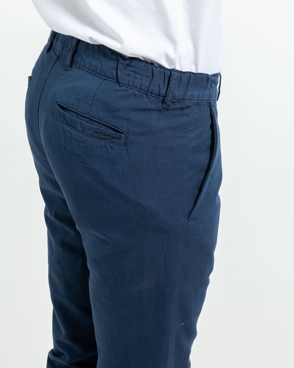 Pantalon chino fluide modern fit uni en coton et l beige
