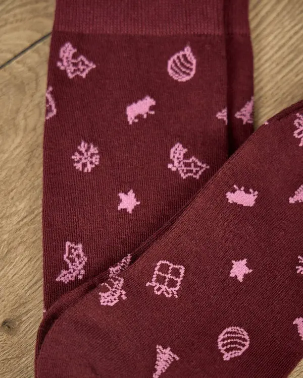 Chaussettes Edford rouge