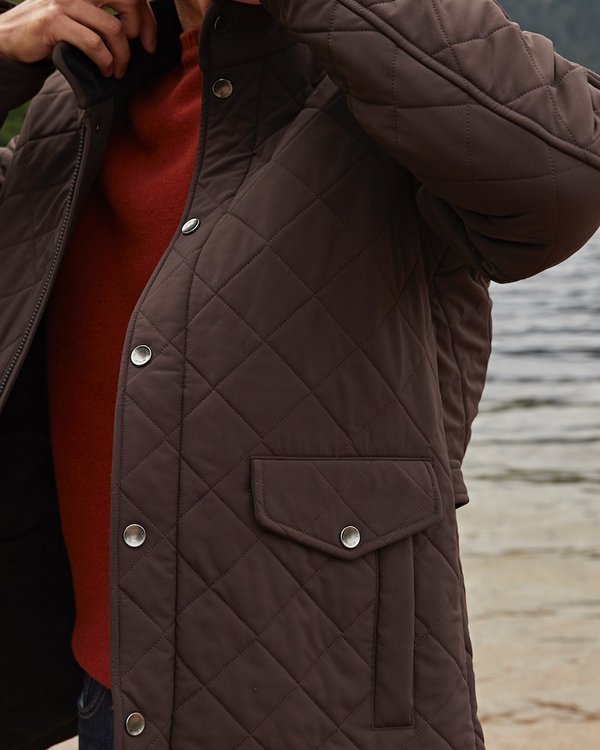 Parka matelassée mi longue élégante doublure polaire marron Parka matelassée mi longue élégante doublure polaire marron