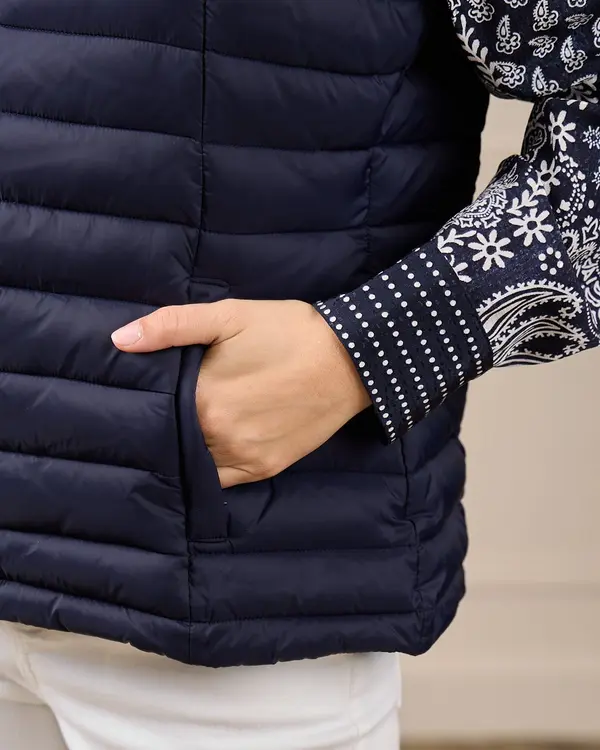 Doudoune sans manches bleu