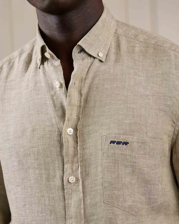 Chemise lin Gibson vert