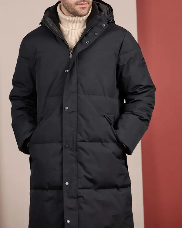 Parka matelassée bleu