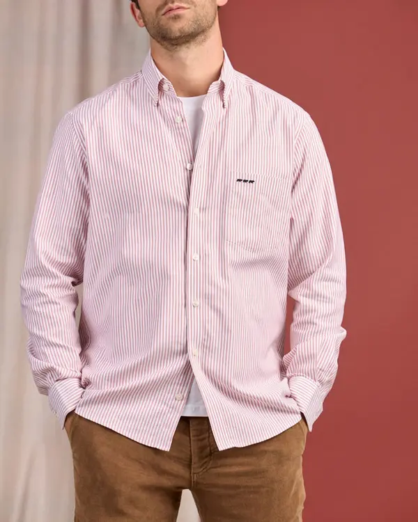 Chemise rayée rouge
