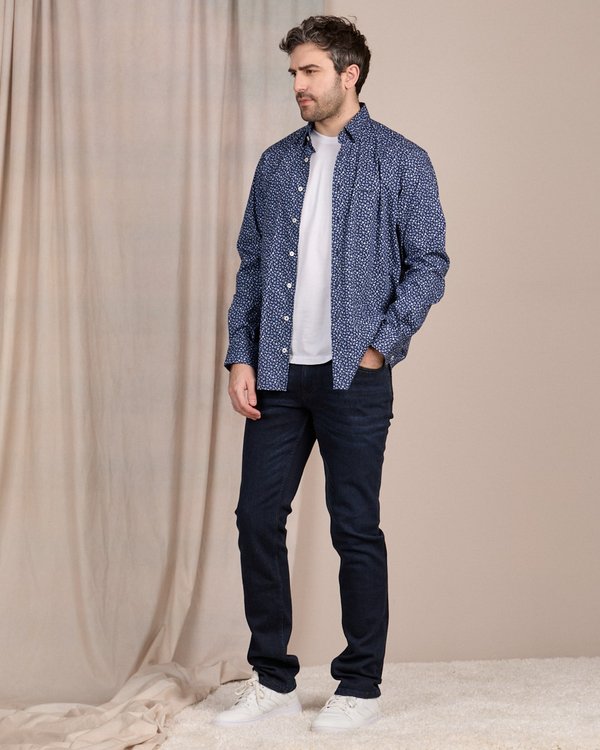Chemise à imprimé floral bleu Chemise à imprimé floral bleu