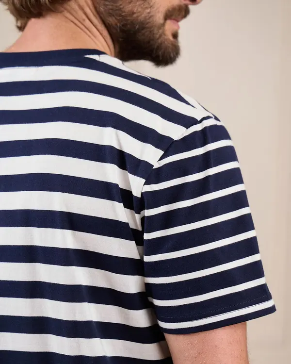 T-shirt marinière Gaspar bleu