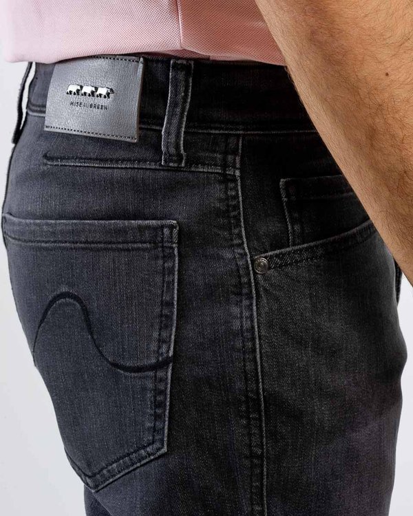 Jean taille haute regular fit coton Standard 100 by OEKO-TEX® gris Jean taille haute regular fit coton Standard 100 by OEKO-TEX® gris