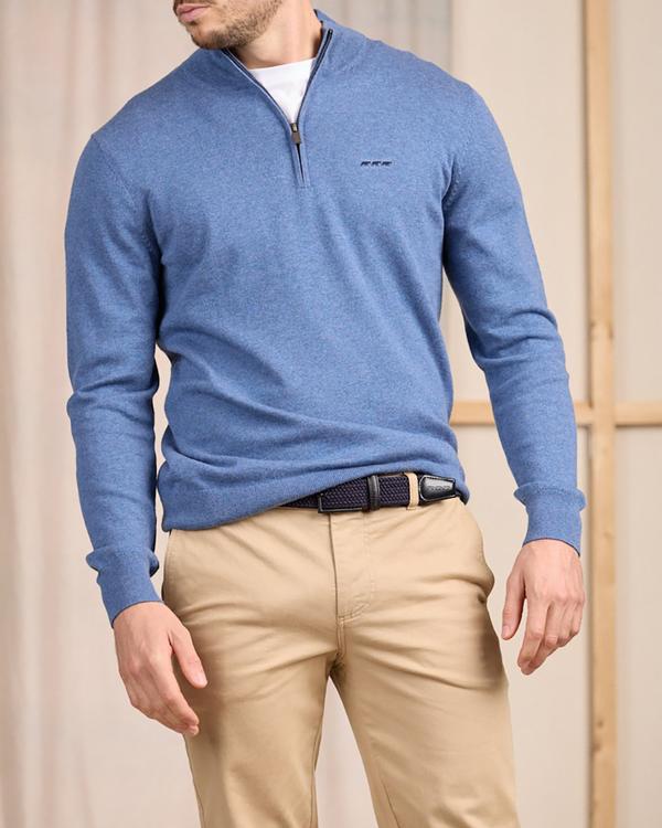 Pull col camionneur bleu Pull col camionneur bleu