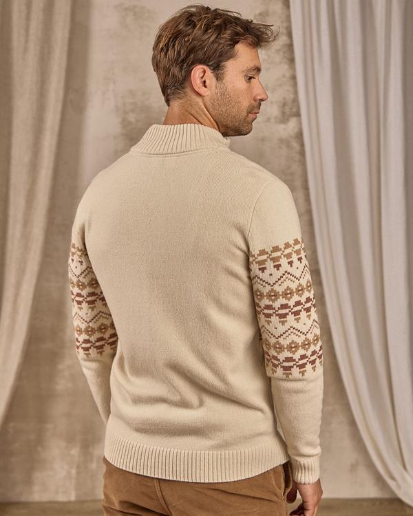 Pull camionneur beige