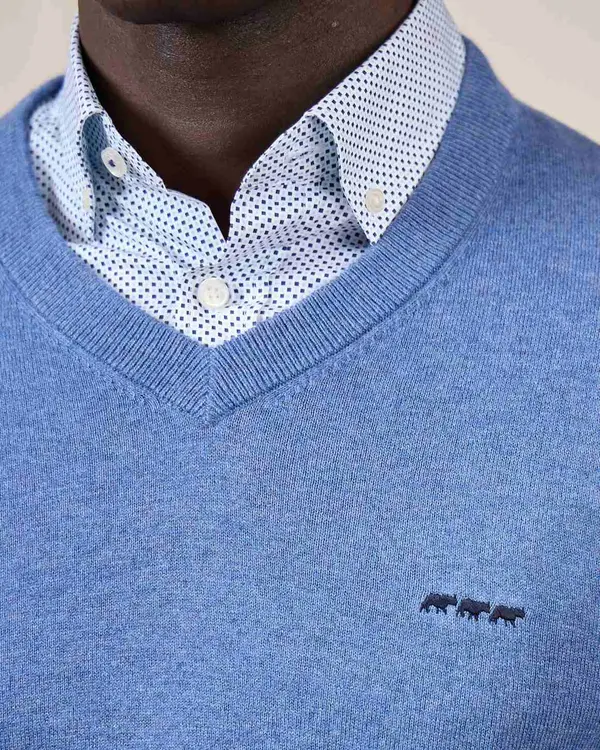 Pull Émilio bleu