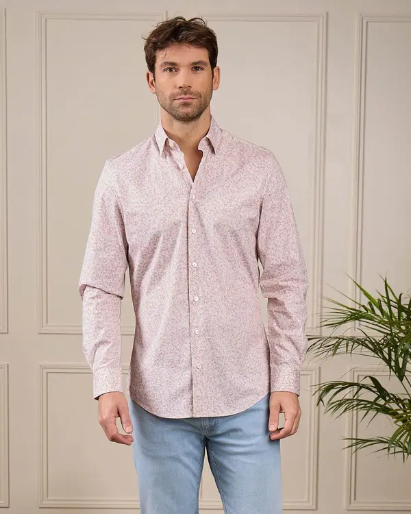 Chemise cintrée rose