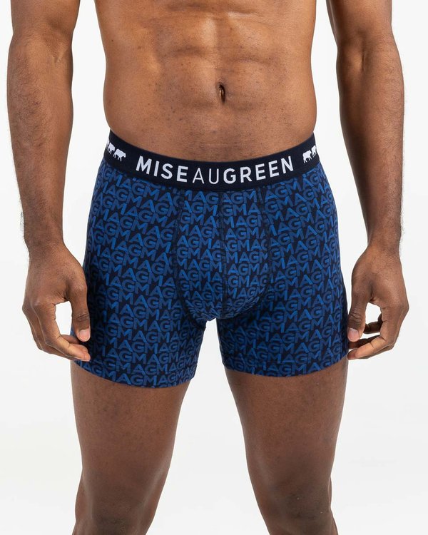 Boxer à motifs lettres all over bleu Boxer à motifs lettres all over bleu