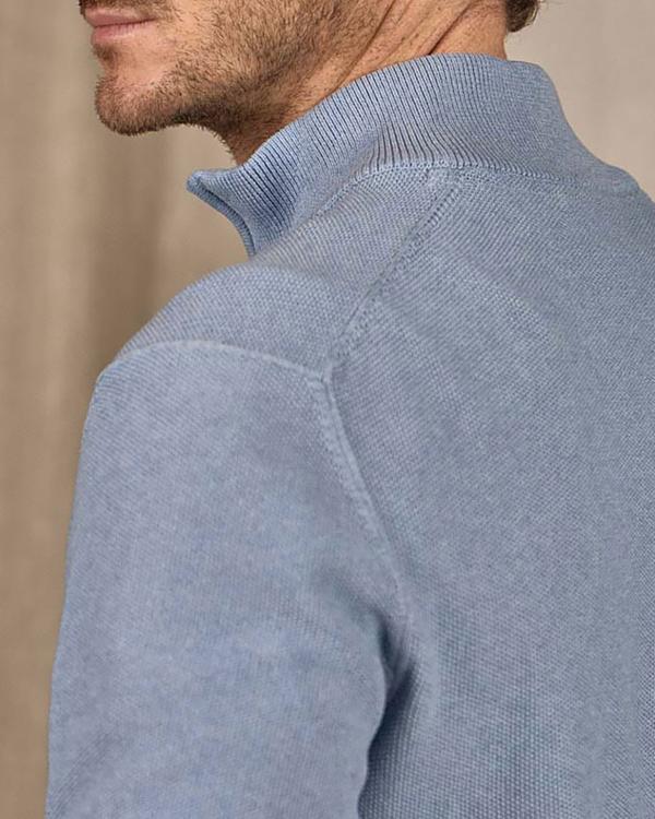 Cardigan zippé bleu