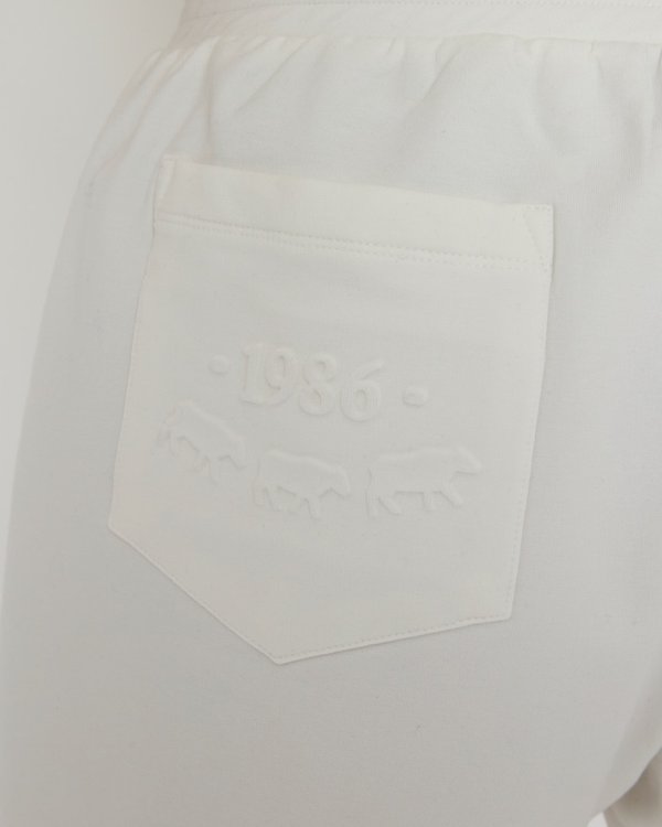 Short moletonné confort en coton blanc