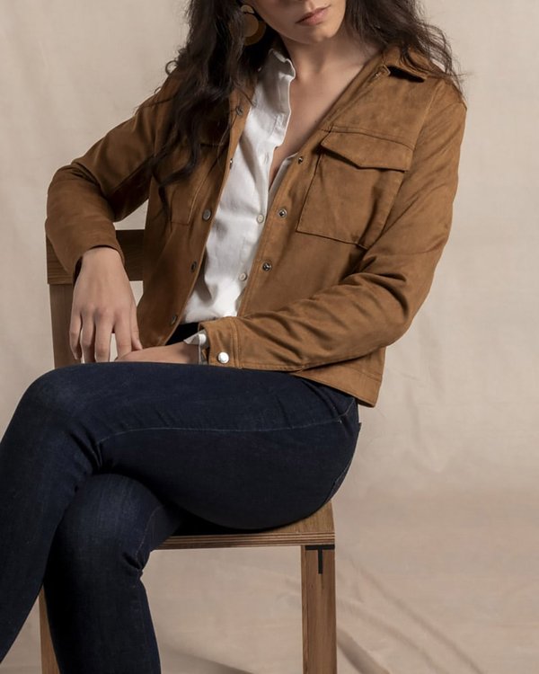 Veste boite en suédine Veste boite en suédine