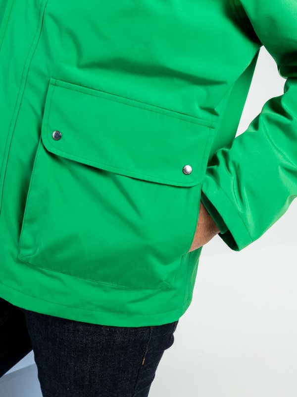 Parka nautique grandes poches boutons-pressions vert Parka nautique grandes poches boutons-pressions vert