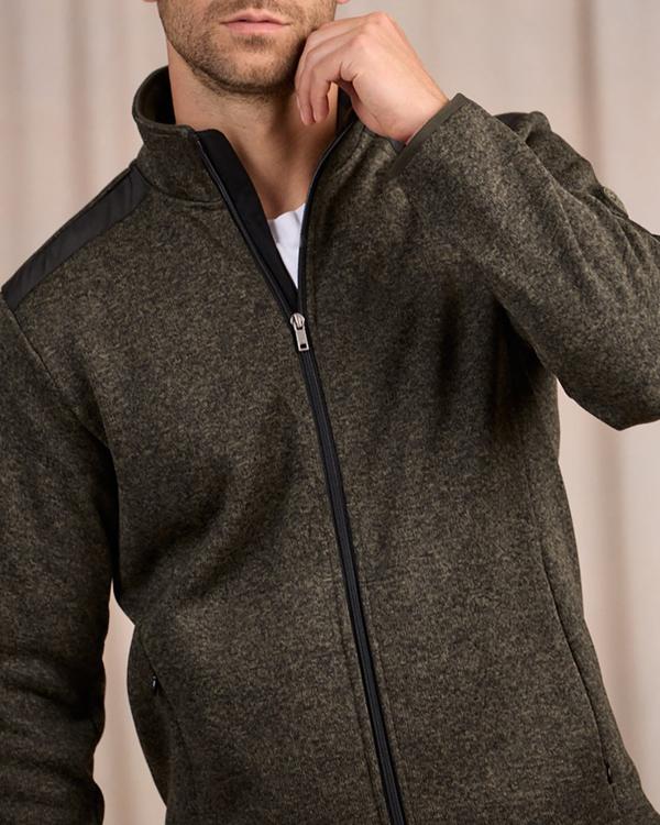 Blouson Polaire détail épaule vert