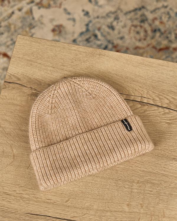 Bonnet maille beige Bonnet maille beige