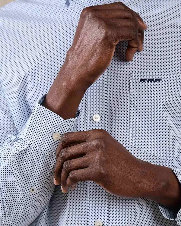 Chemise Easy Care Gaspar bleu