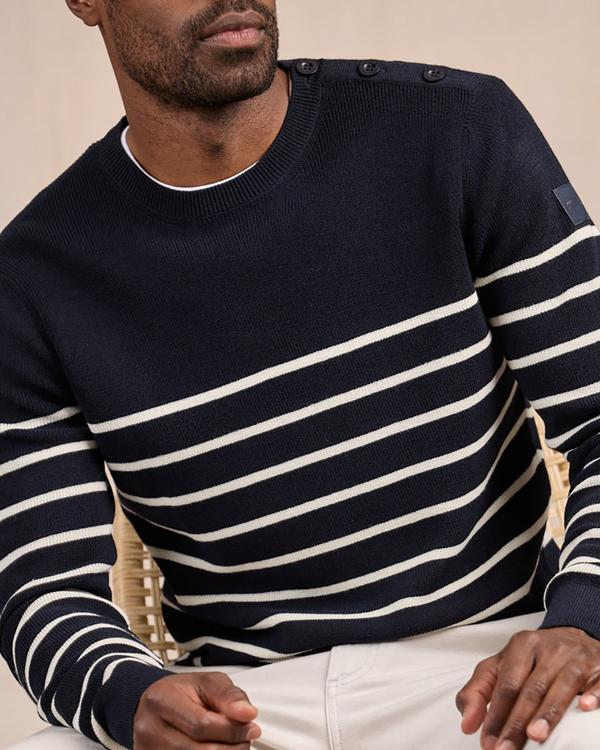 Pull marinière bleu