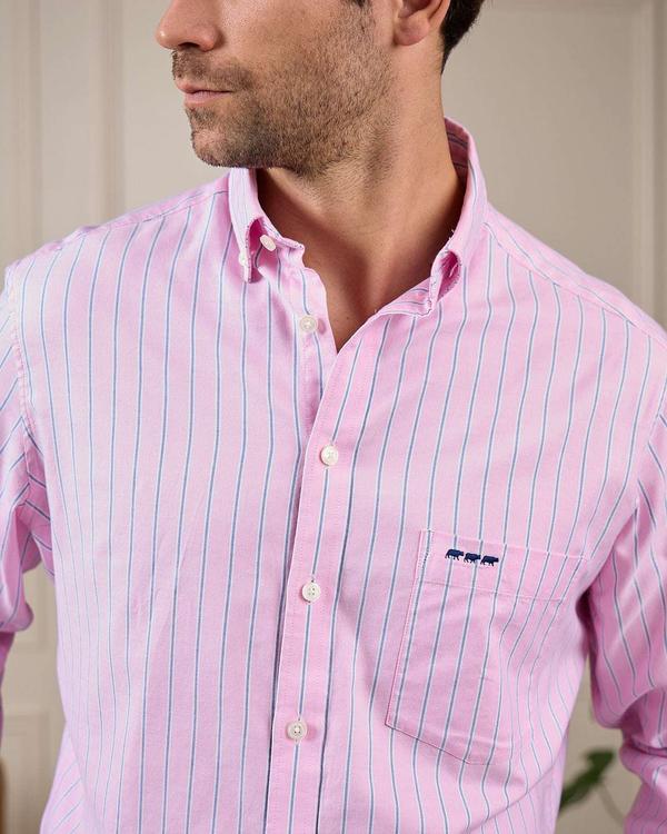Chemise oxford rose