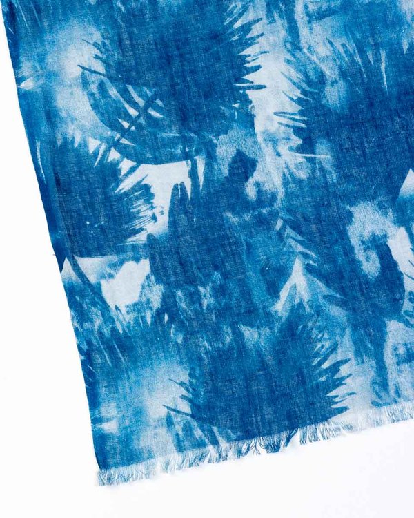 Chèche imprimé all over en coton bleu Chèche imprimé all over en coton bleu