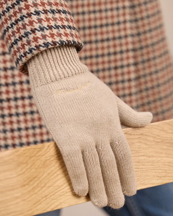 Gants en tricot beige Gants en tricot beige
