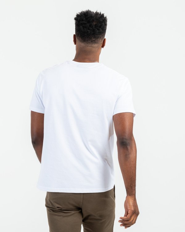 T-shirt modern fit Ethan uni manches courtes col rond coton blanc