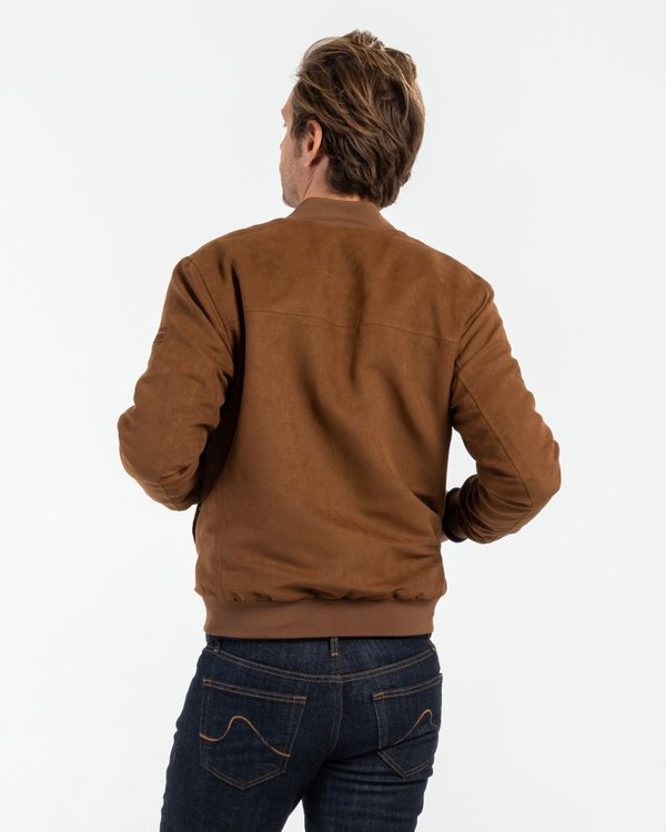 Blouson suédine col teddy regular fit
