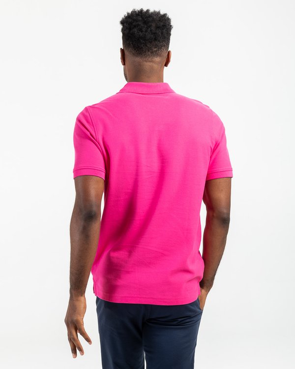 Polo piqué Douglas coupe droite manches courtes uni rose
