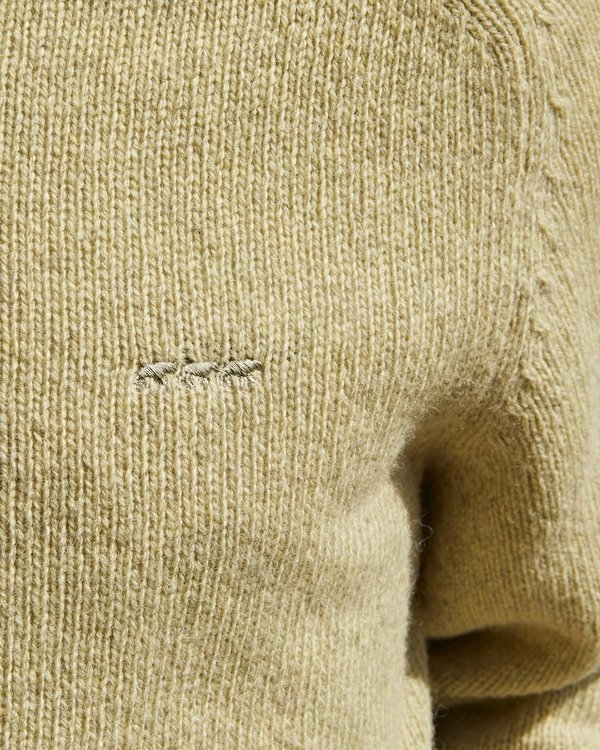 Pull tricot à manches raglan 100% laine vierge italienne vert