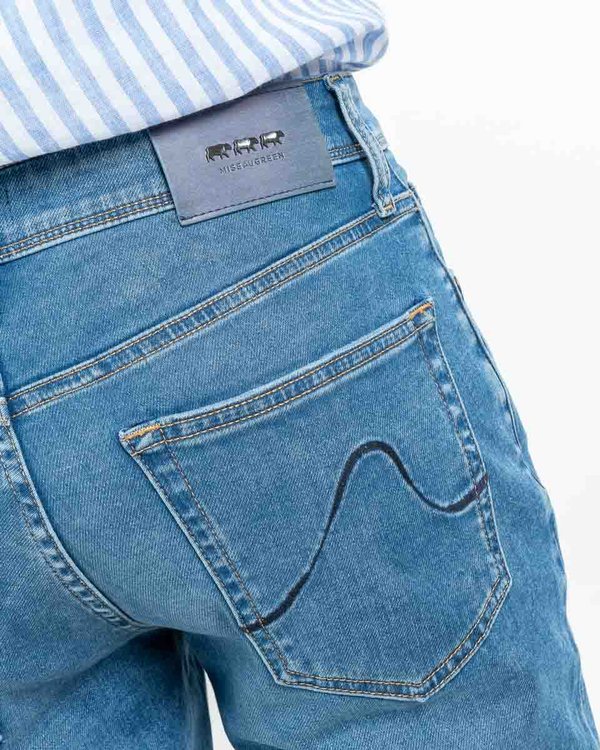 Jogg jean modern fit coton et élasthanne bleu