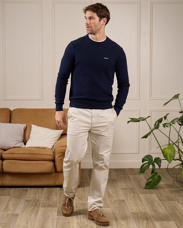 Pull nid d'abeille bleu