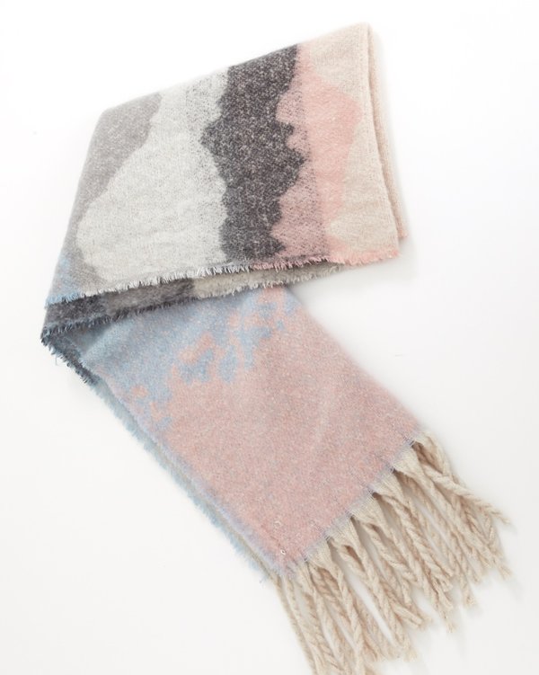 Echarpe fantaisie pastel bleu