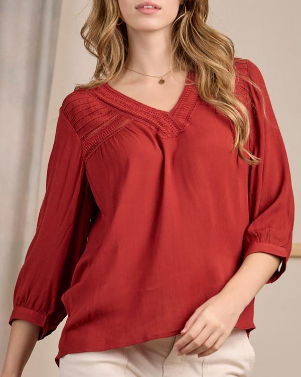 Blouse à détails rouge Blouse à détails rouge
