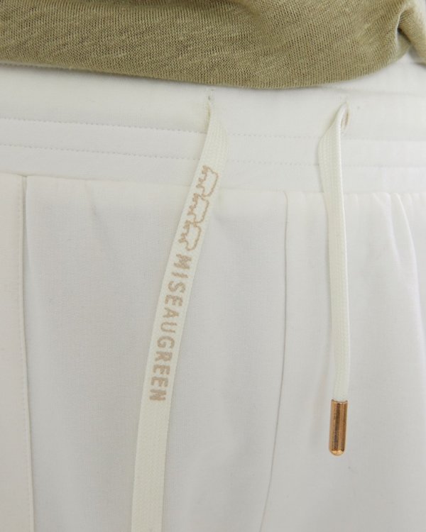 Short moletonné confort en coton blanc