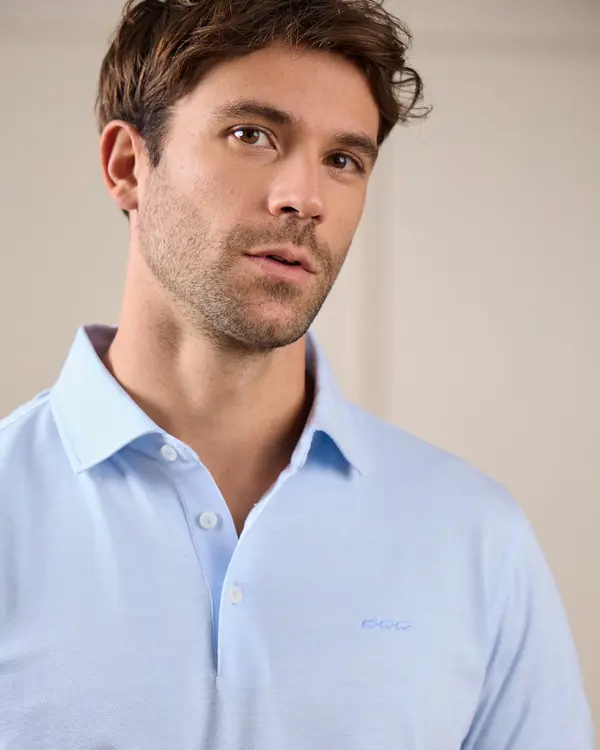 Polo mercerisé Gatsby bleu