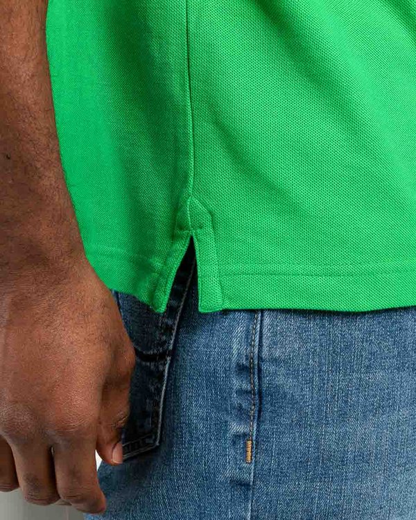 Polo piqué Douglas coupe droite manches courtes uni vert Polo piqué Douglas coupe droite manches courtes uni vert