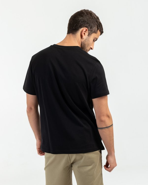 T-shirt modern fit Ethan uni manches courtes col rond coton noir