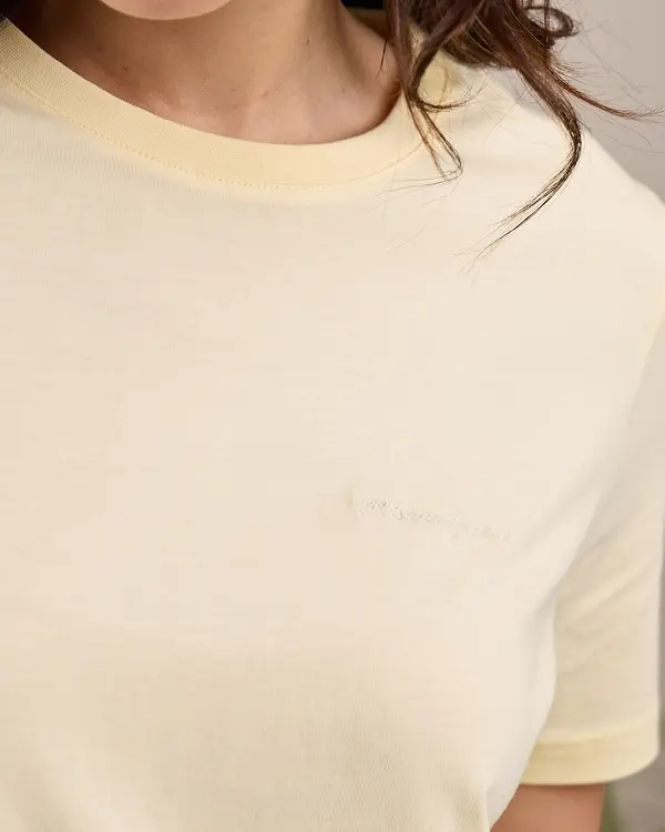 T-shirt uni jaune
