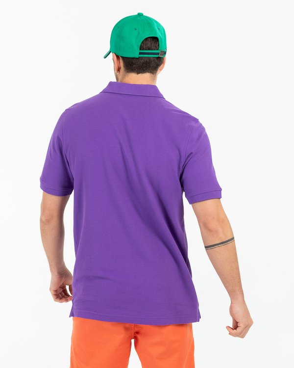 Polo piqué Douglas coupe droite manches courtes uni vert