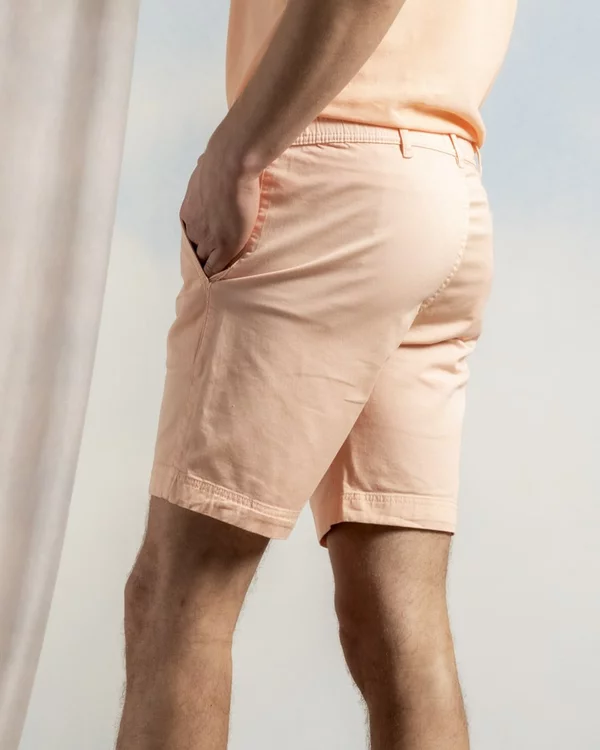 Bermuda chino uni taille élastique en coton Bermuda chino uni taille élastique en coton