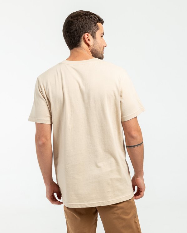 T-shirt manches courtes sérigraphie 3 vaches en coton beige