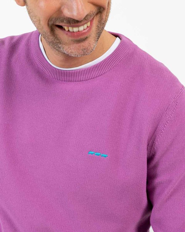 Pull uni Noah col rond en coton issu de l'agriculture biologique Pull uni Noah col rond en coton issu de l'agriculture biologique