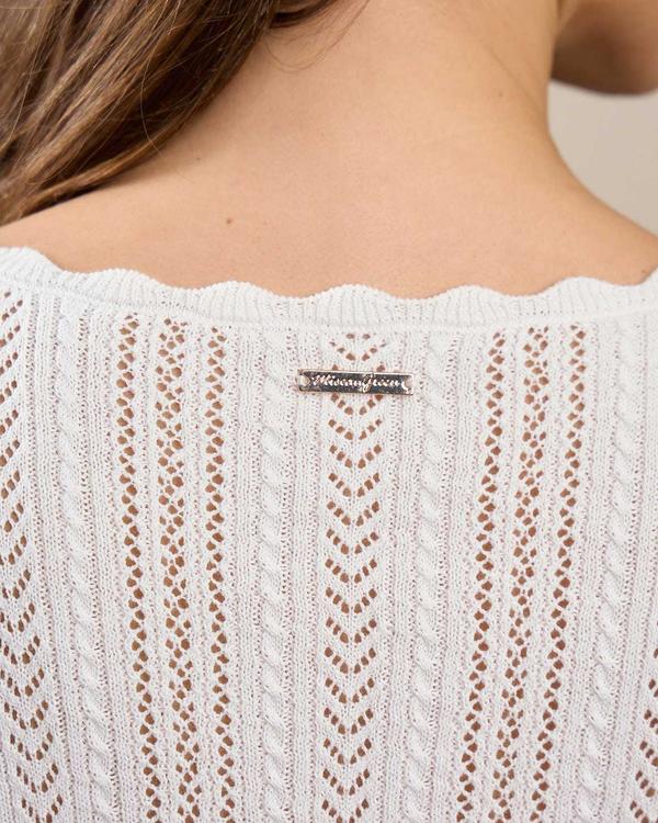Pull manches courtes blanc