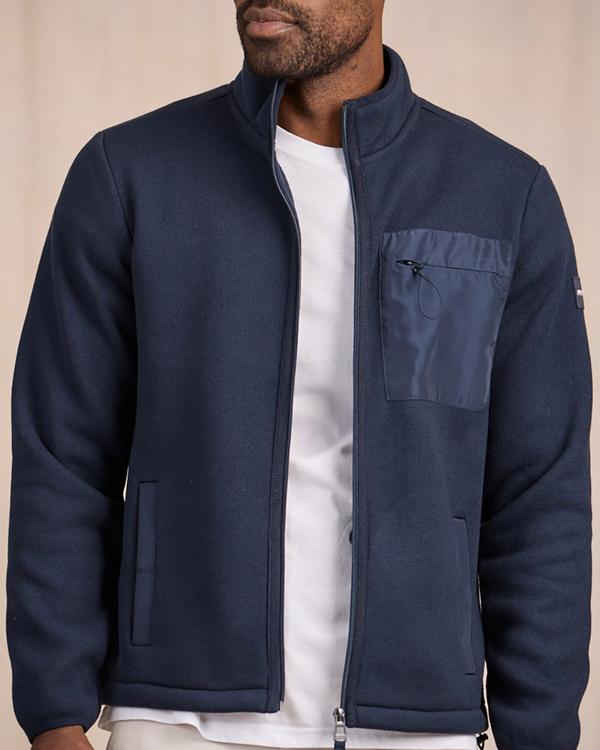 Blouson Polaire à poche bleu