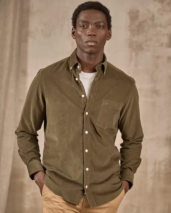 Chemise velours côtelé vert Chemise velours côtelé vert